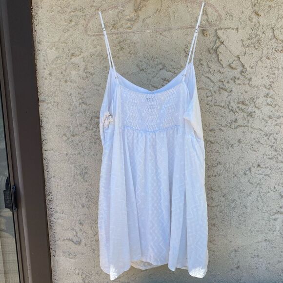 Forever 21 Size 3X White Lace embroidered mini dress dainty floral - Picture 7 of 8